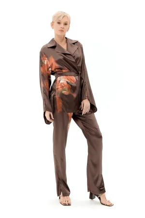 Bronze Elegance Pantsuit Set