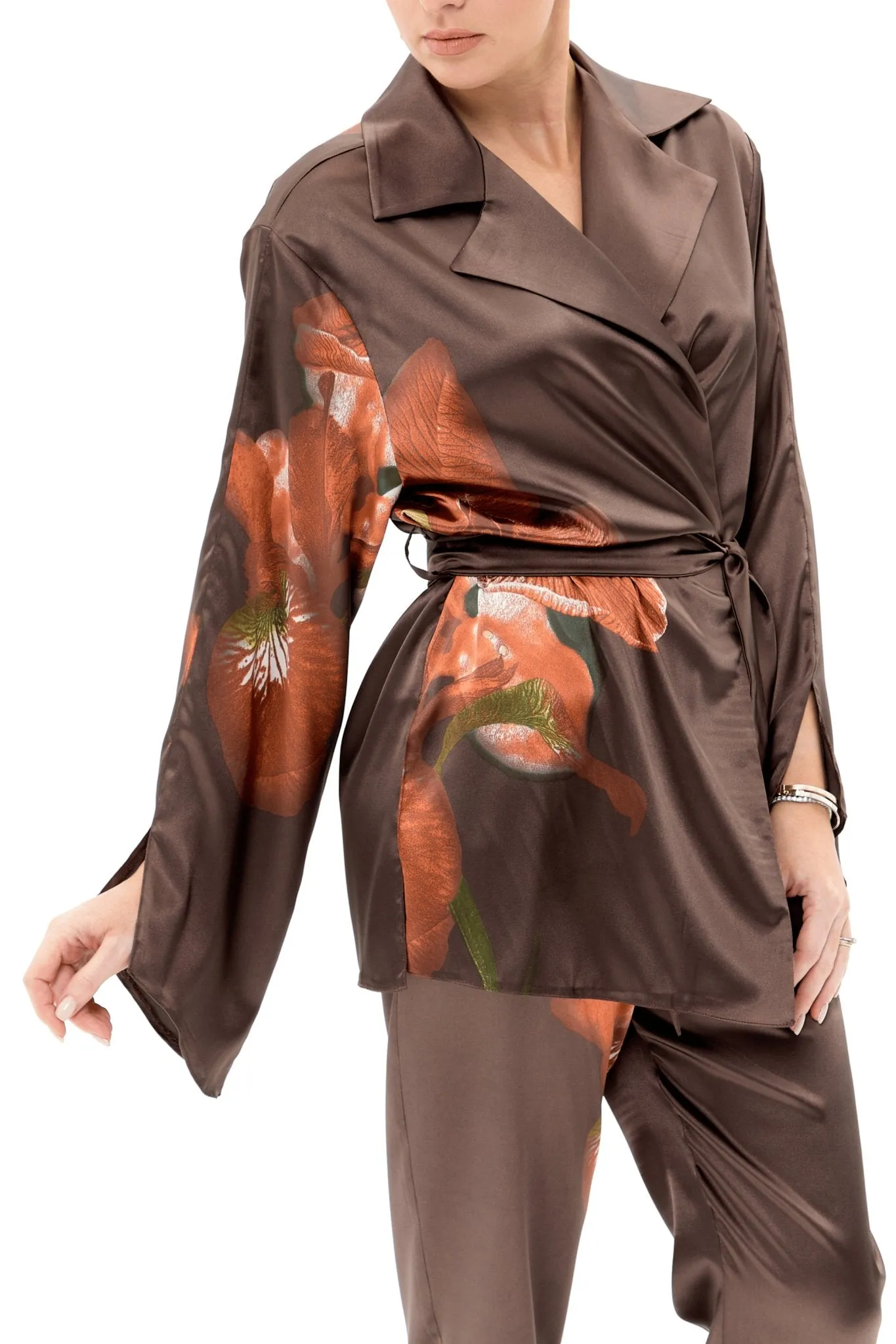 Bronze Elegance Pantsuit Set
