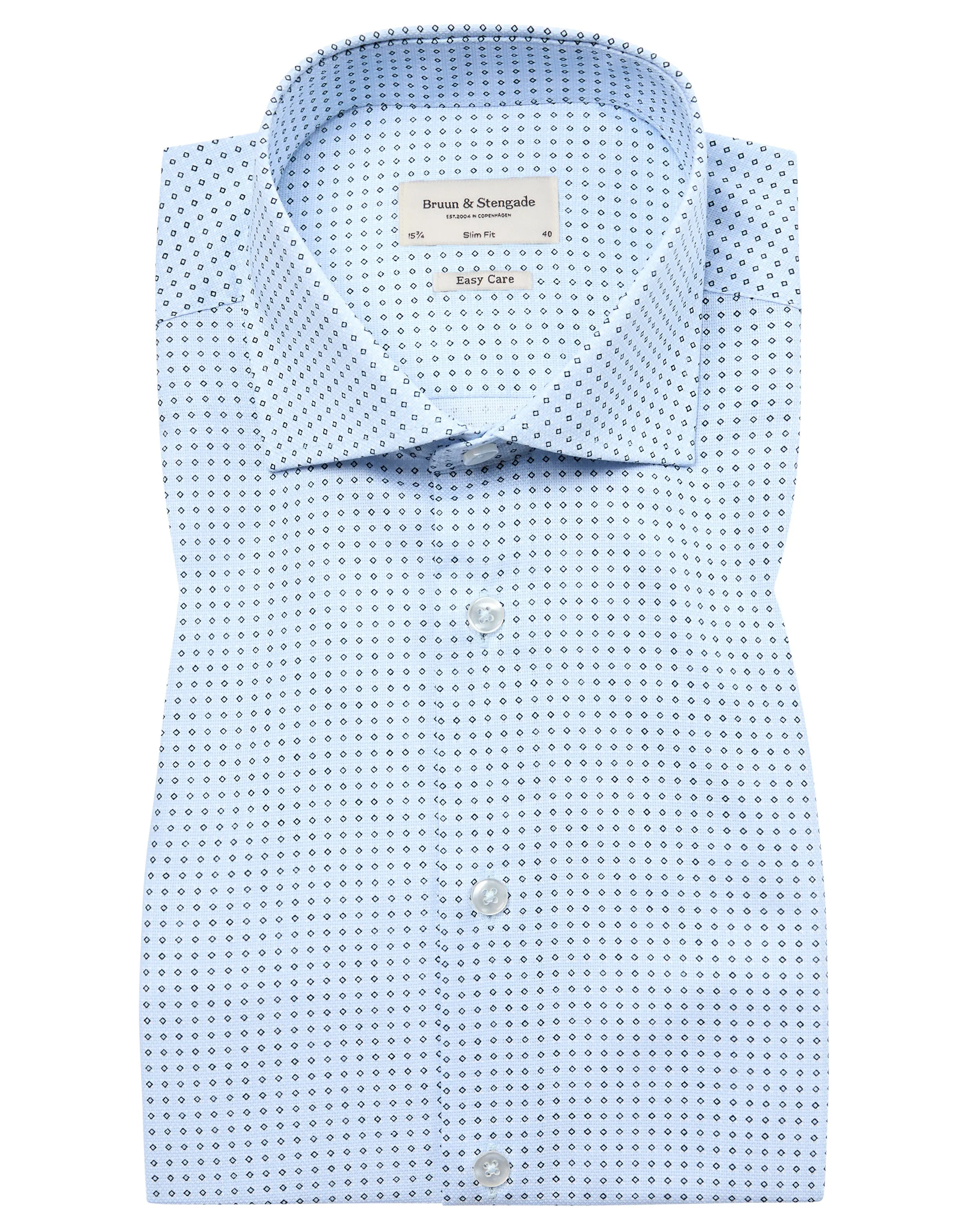 Bruun & Stengade Reid Slim Fit Geo Pattern Dress Shirt