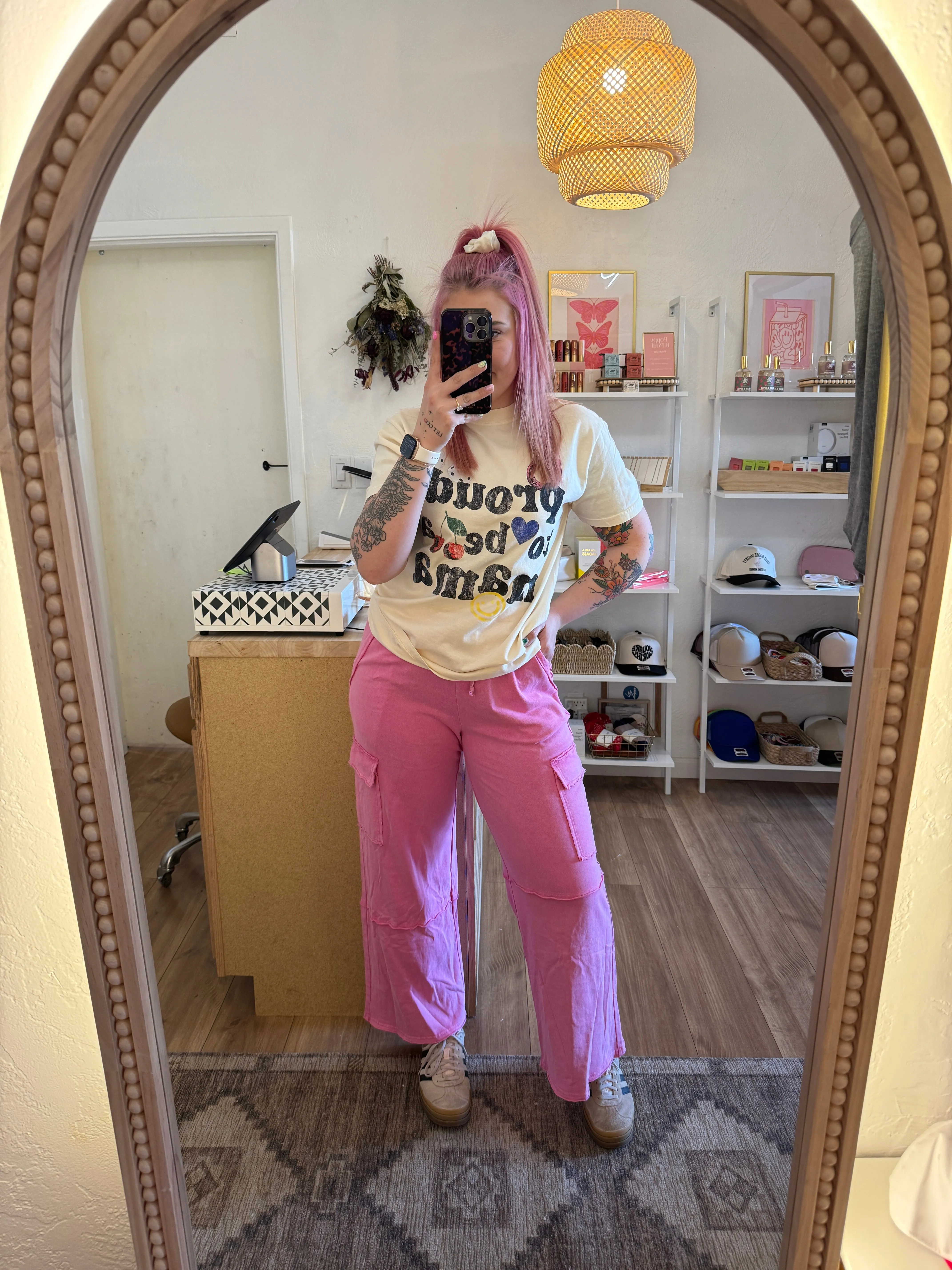 Bubblegum Mineral Wash Pants