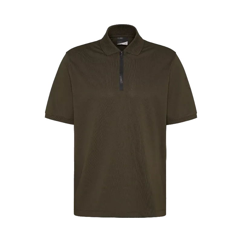 Bugatti Polo shirt With zip in olive