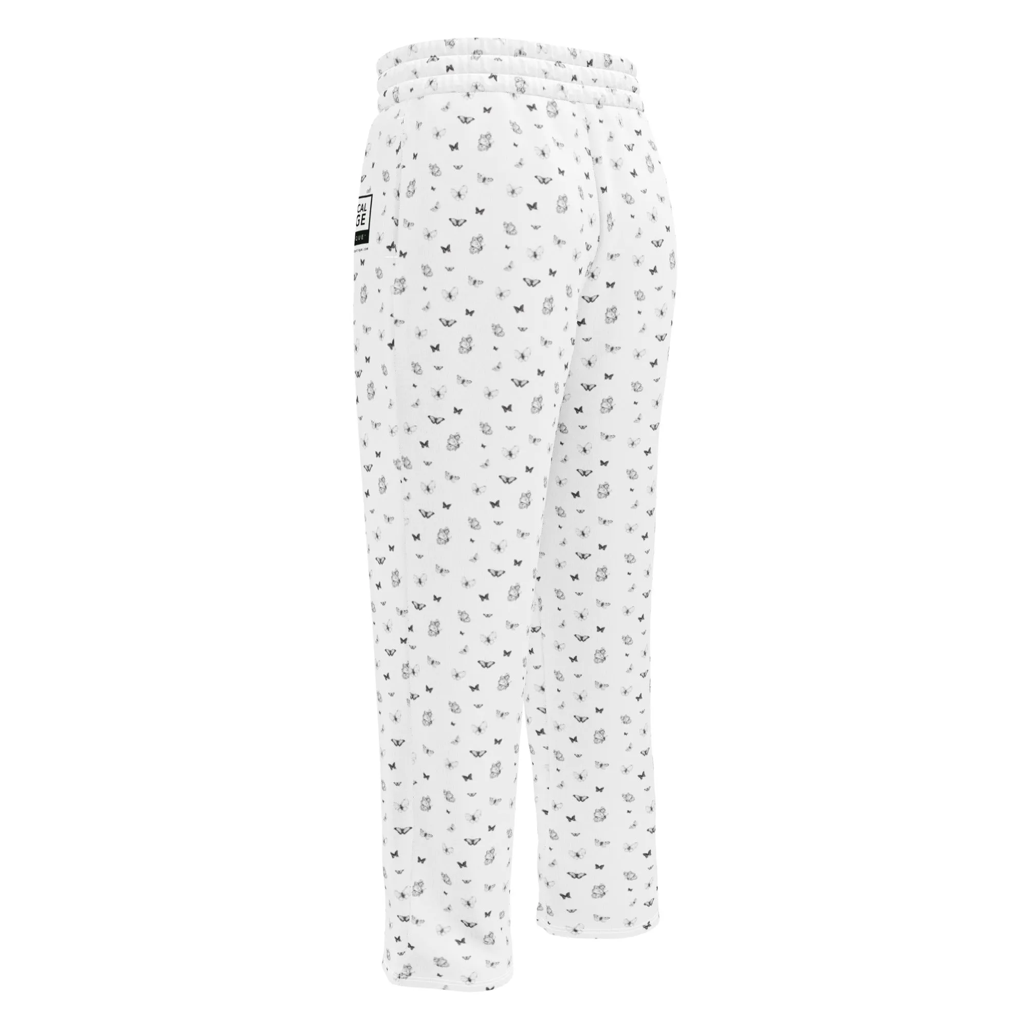 Butterfly Print Joggers | Black | Made from Recycled Materials
