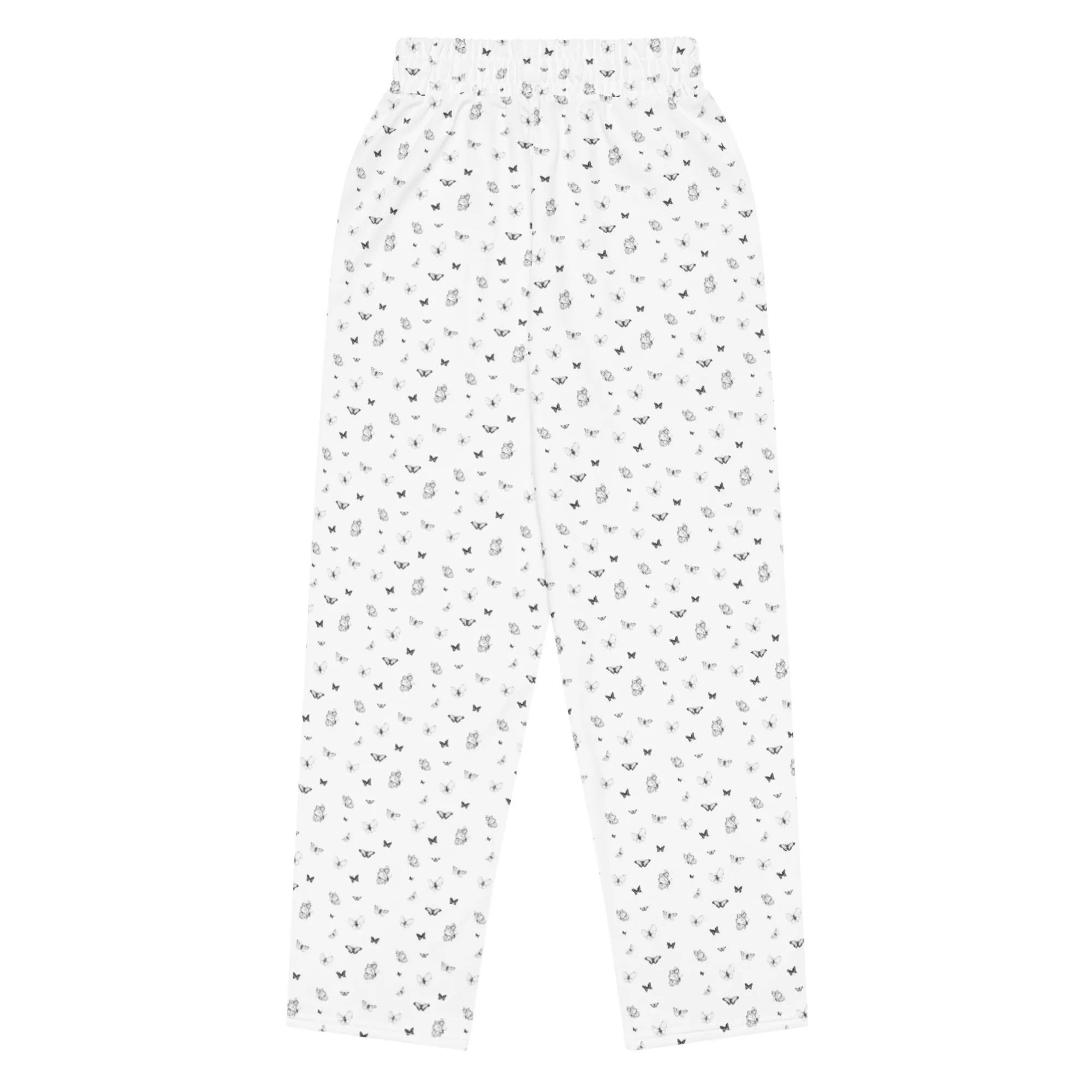 Butterfly Print Joggers | Black | Made from Recycled Materials