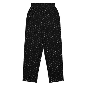 Butterfly Print Joggers | Black | Made from Recycled Materials