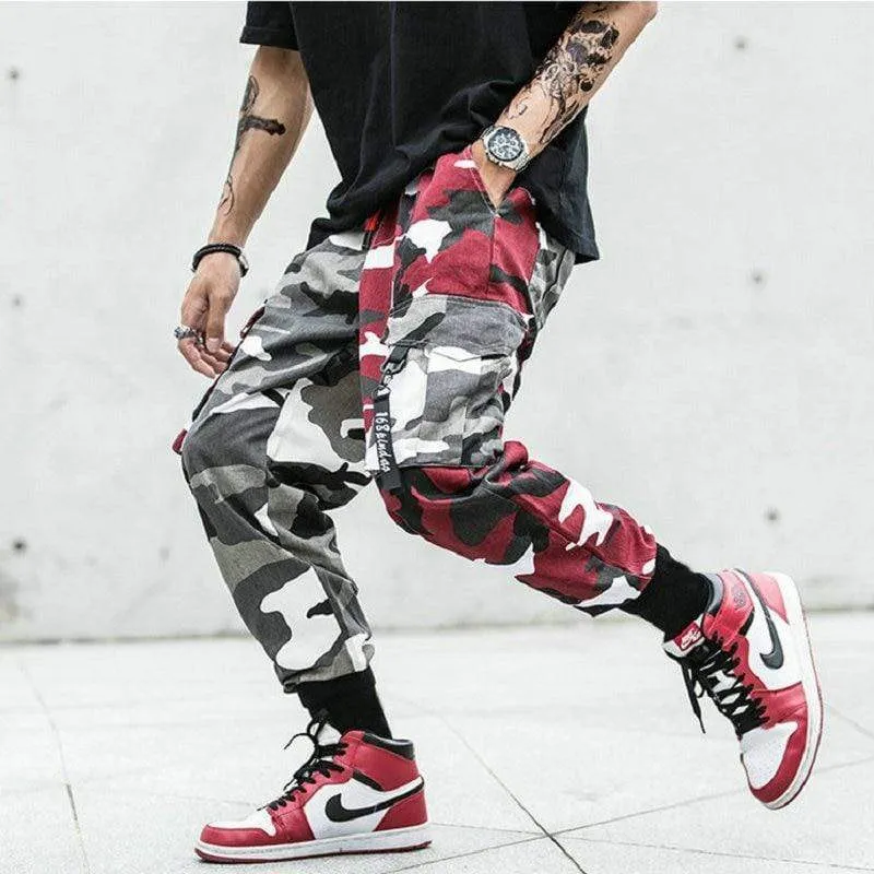 Camouflage Splice Cargo Pants