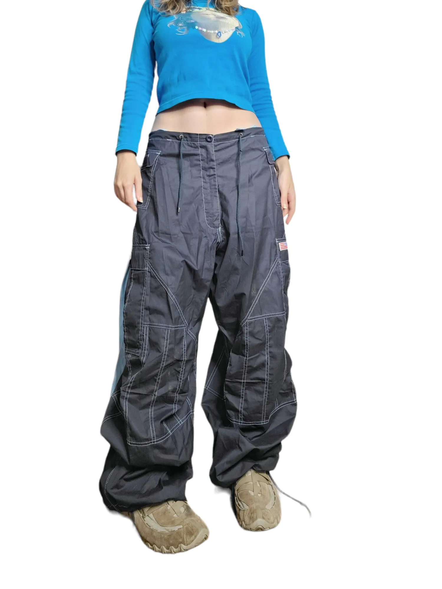Cargo parachute bleu patchwork