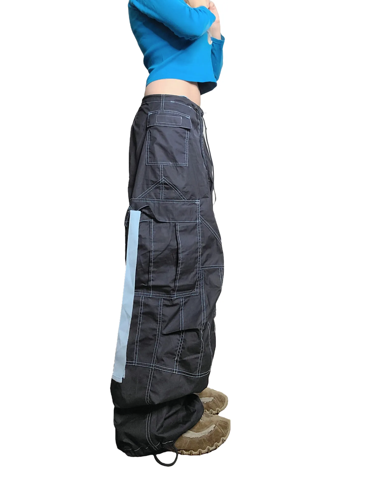 Cargo parachute bleu patchwork