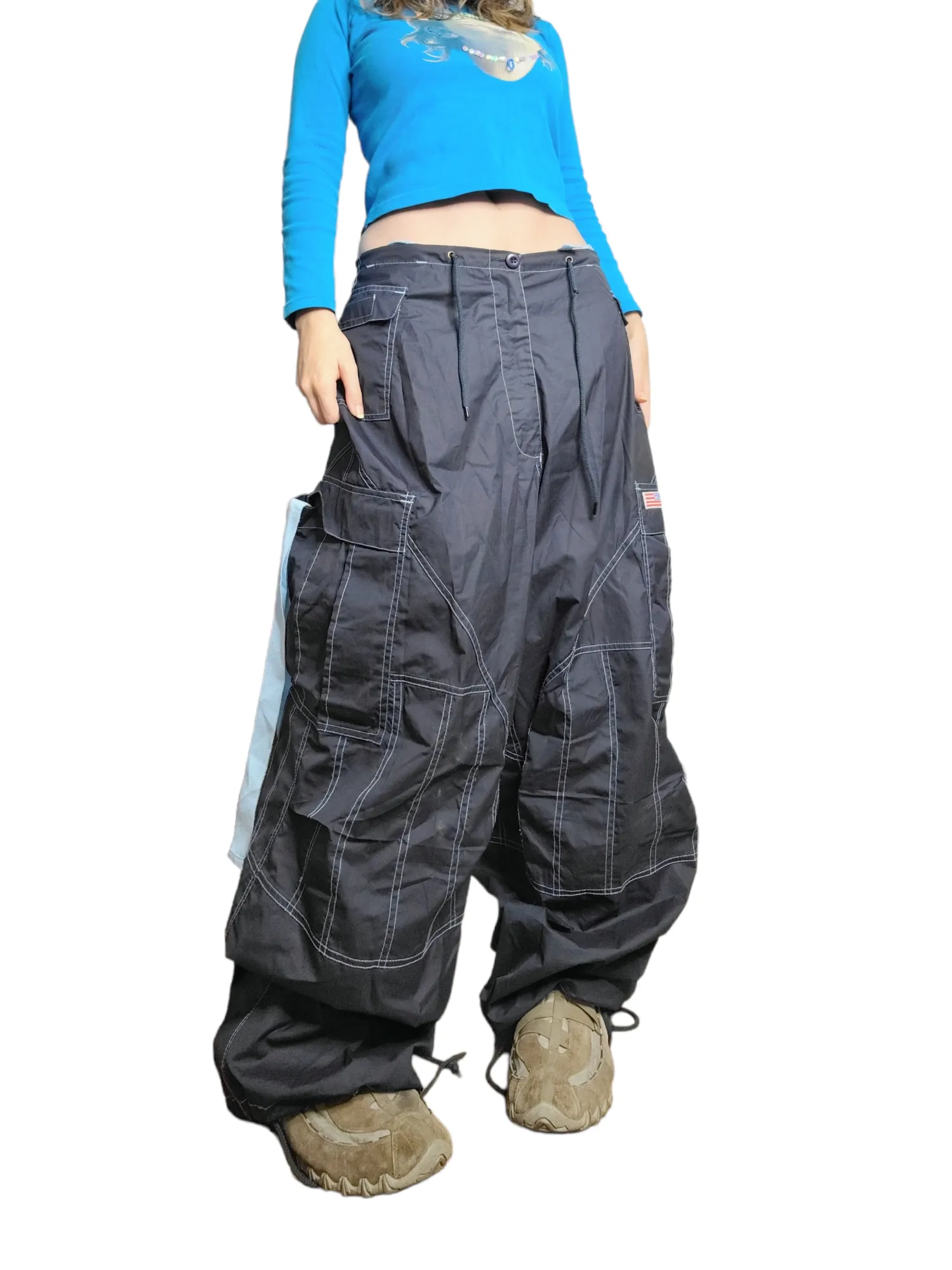 Cargo parachute bleu patchwork