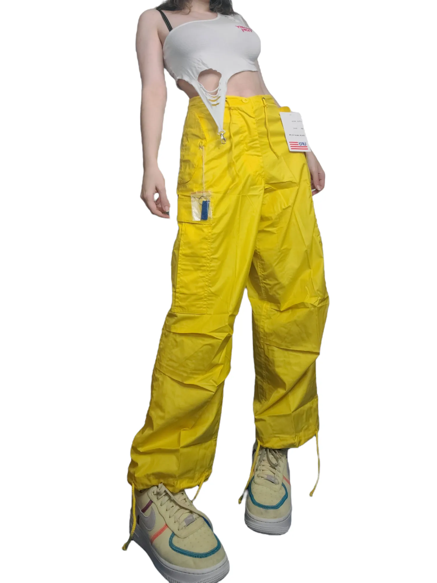 Cargo parachute jaune vintage