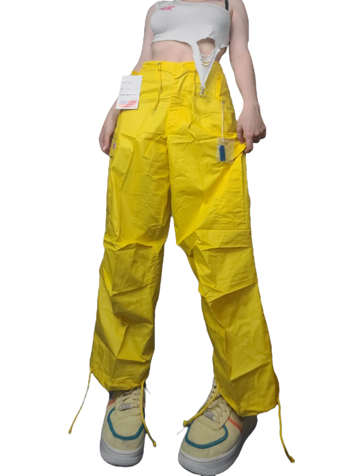 Cargo parachute jaune vintage