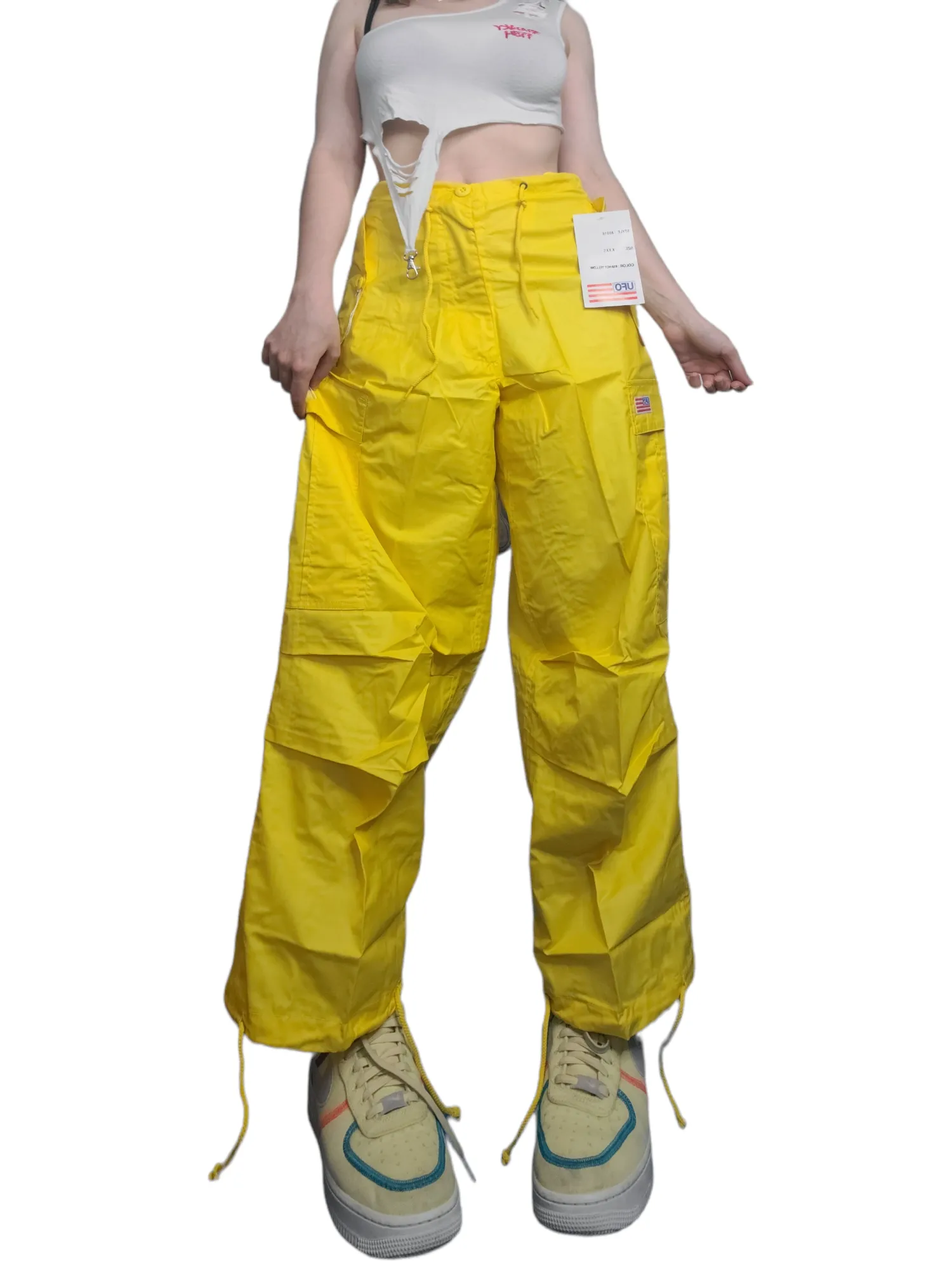 Cargo parachute jaune vintage