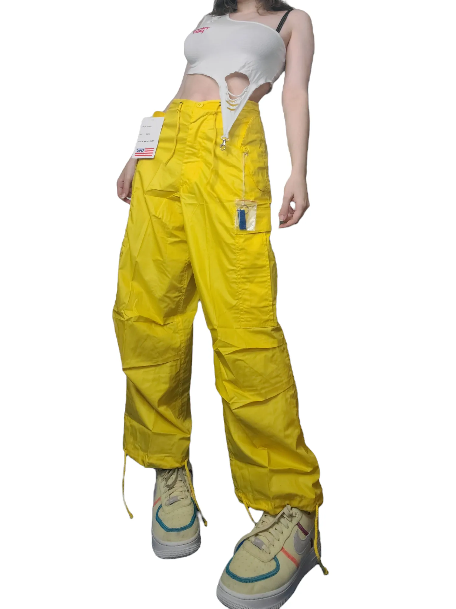 Cargo parachute jaune vintage