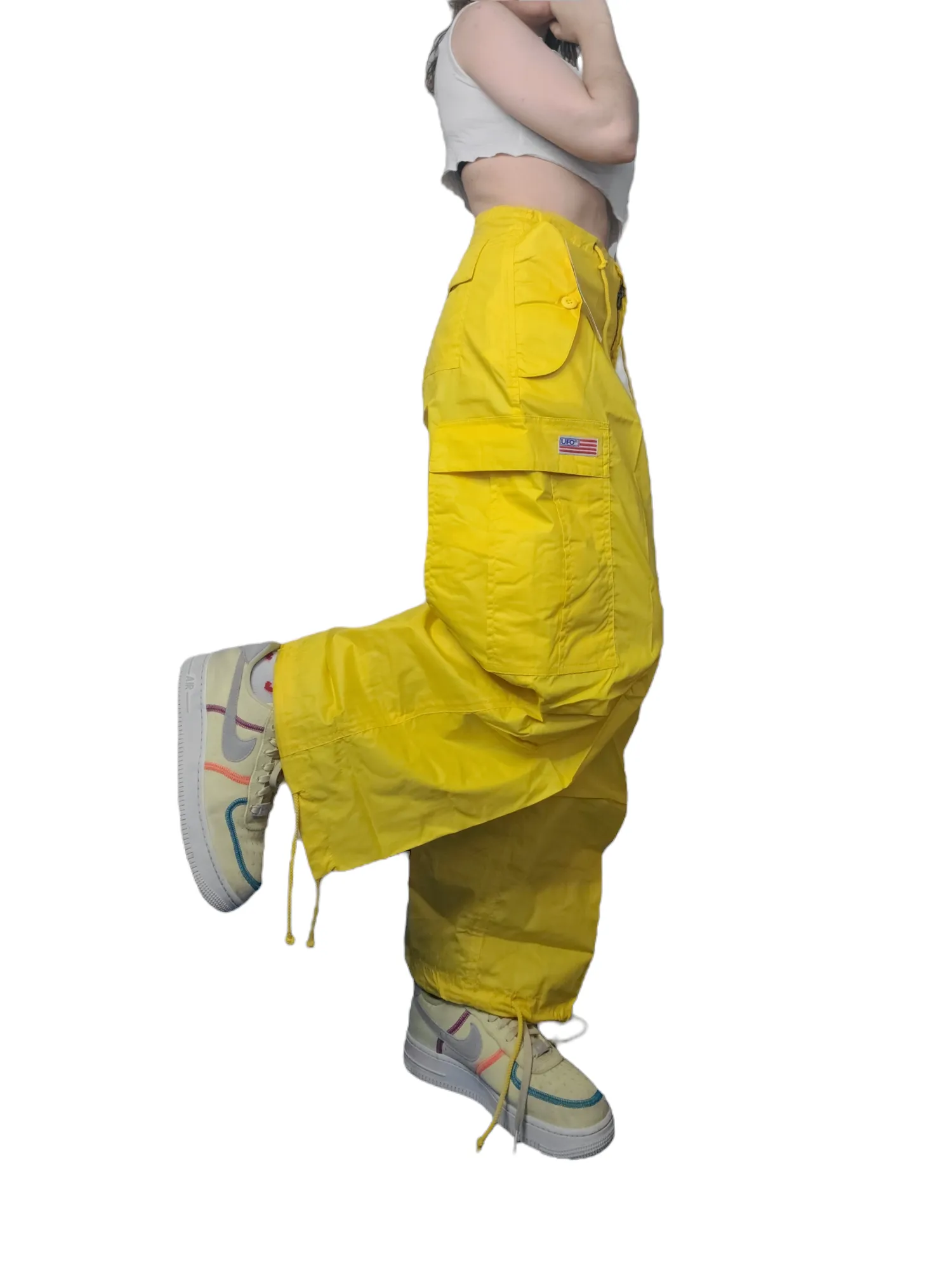 Cargo parachute jaune vintage