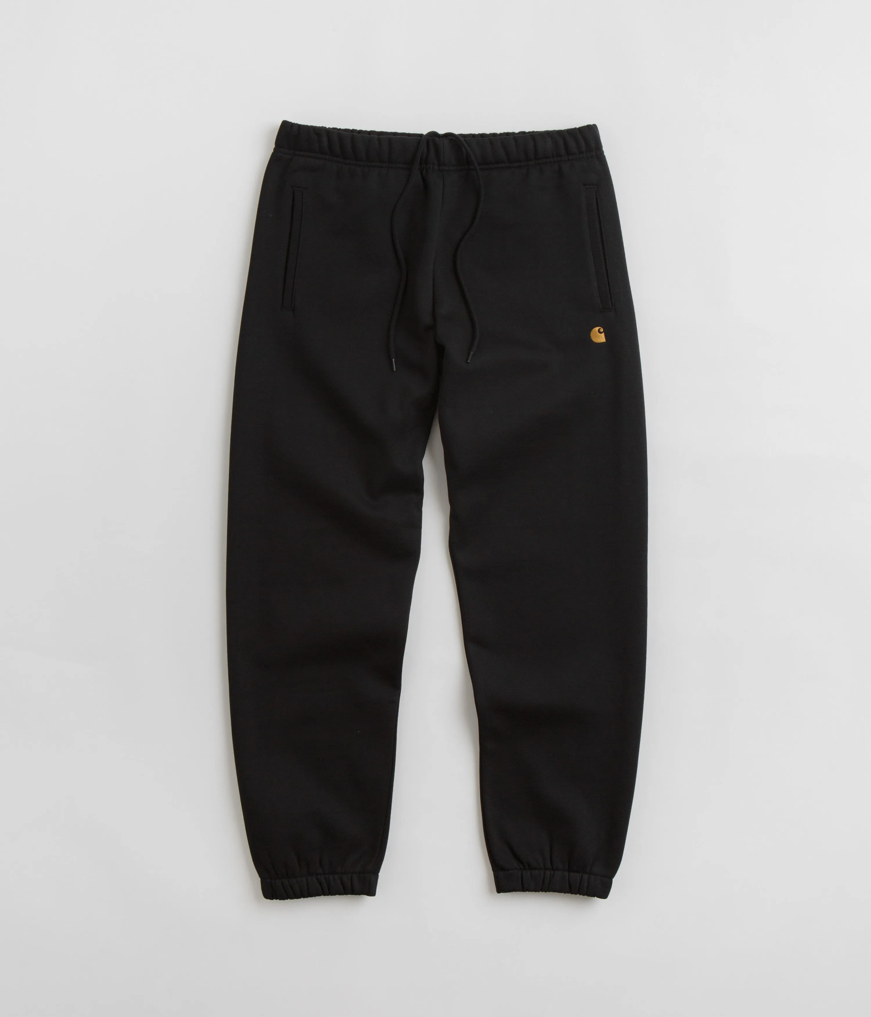 Carhartt Chase Sweatpants - Black / Gold / Black