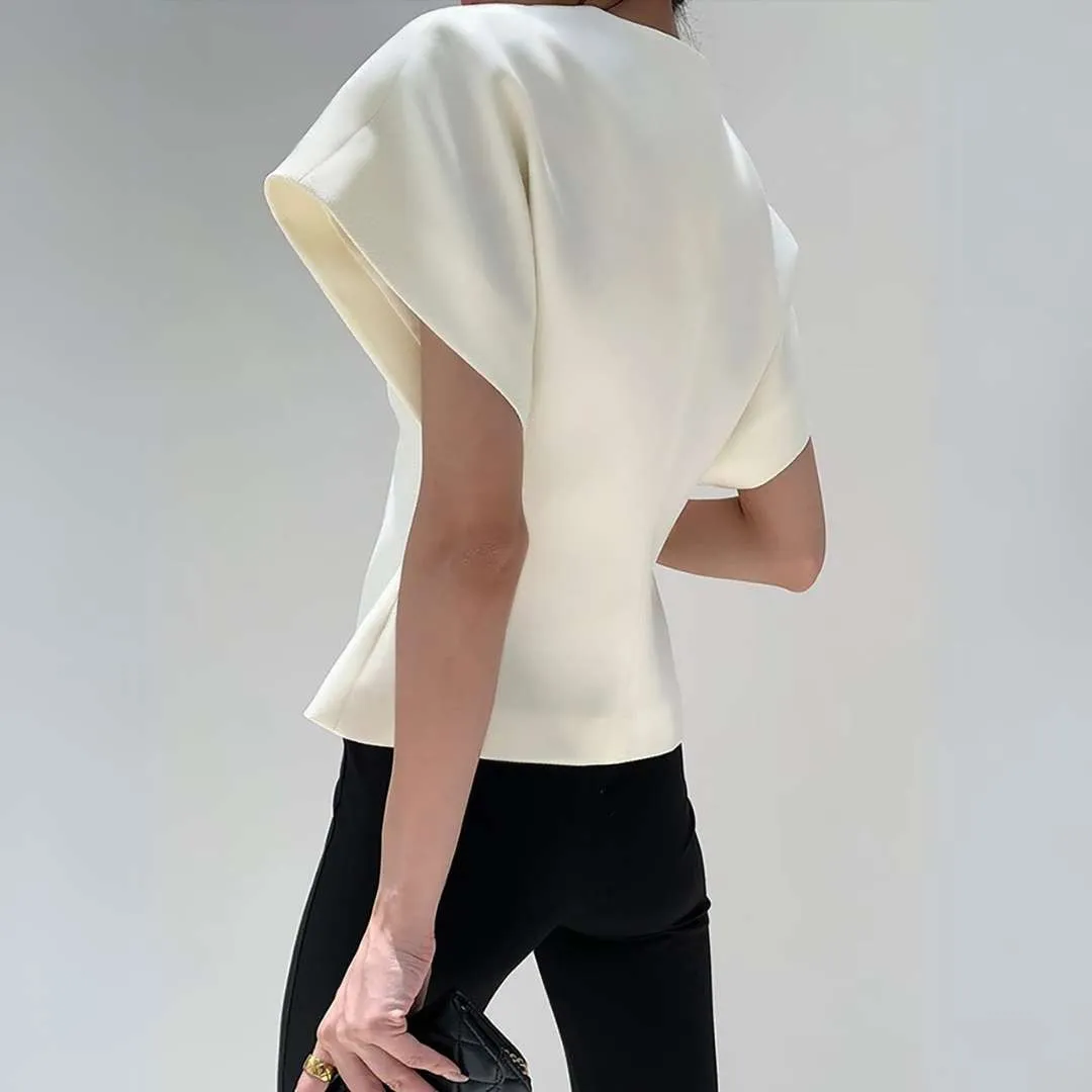 Cecilia™ | Minimalist V-Neck Blouse