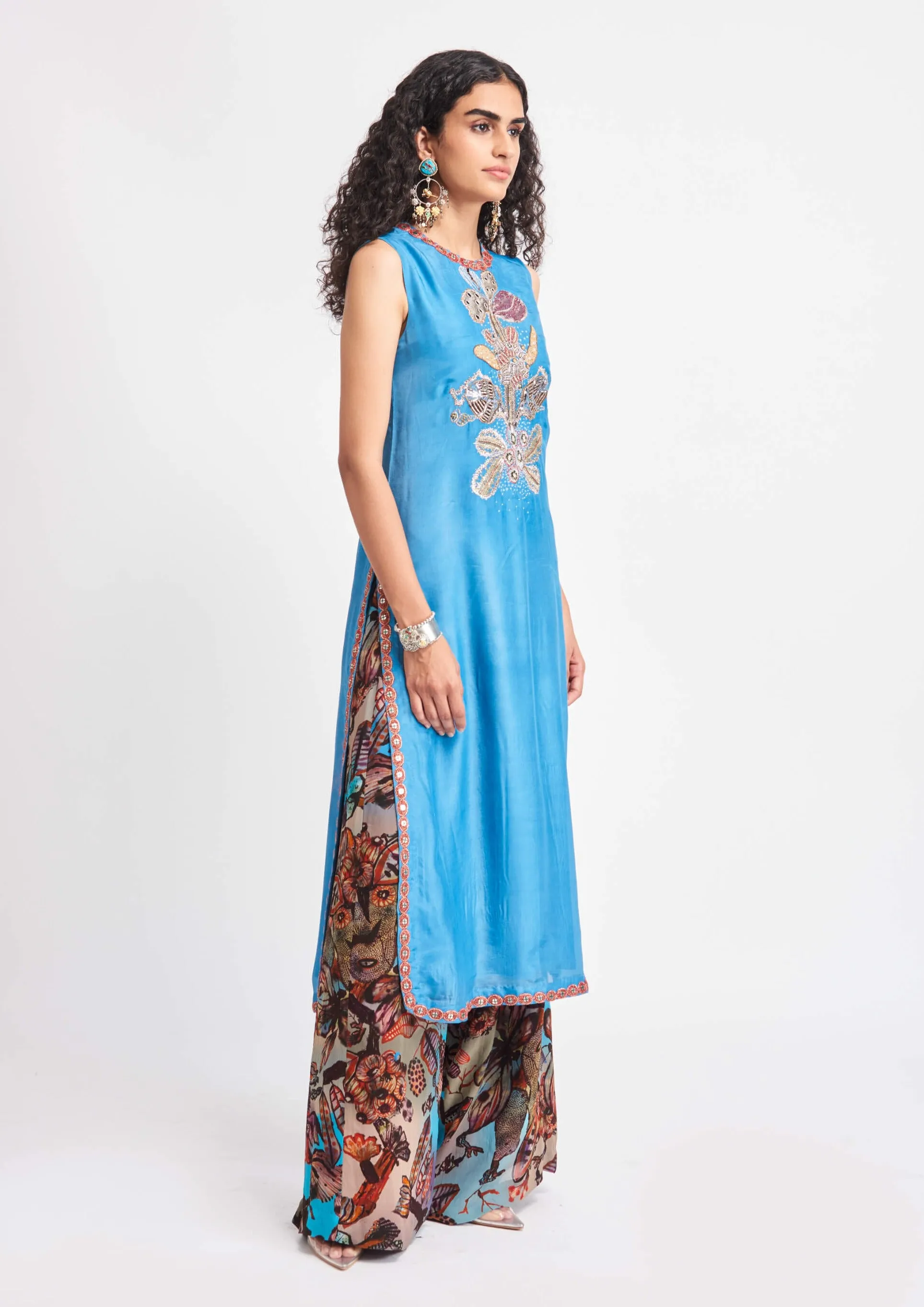 Cerulea azure blue kurta and palazzo