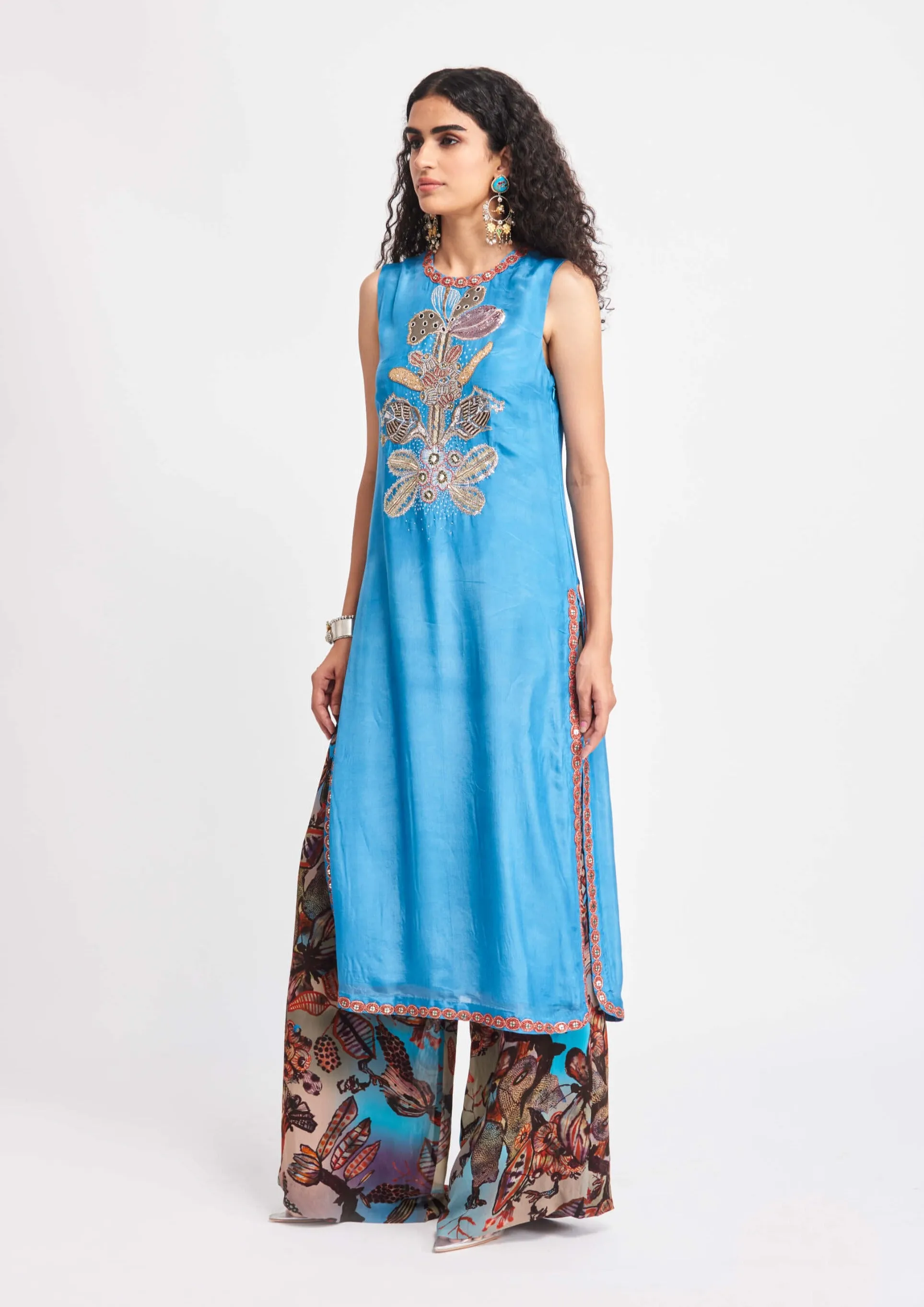 Cerulea azure blue kurta and palazzo