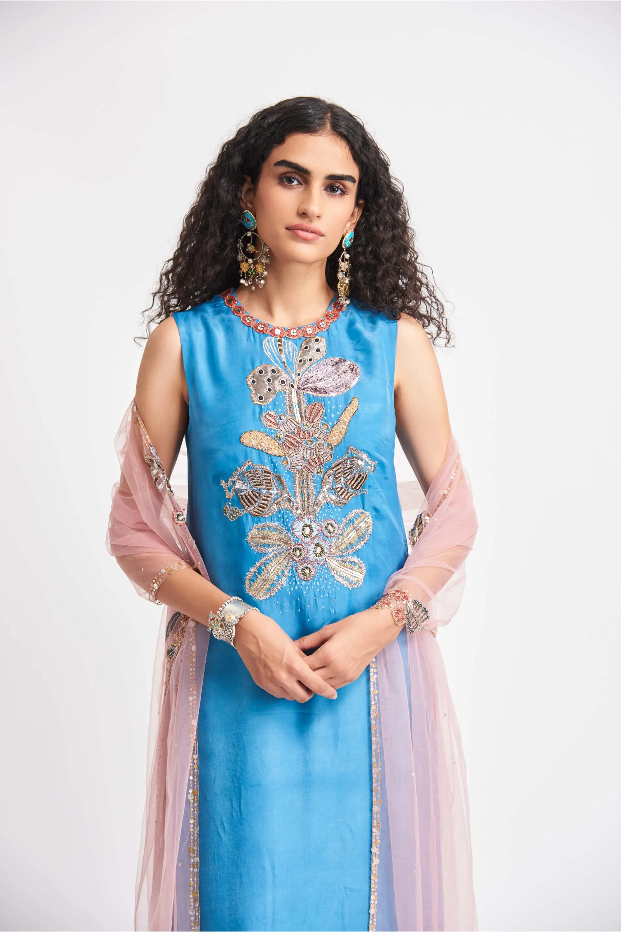 Cerulea azure blue kurta and palazzo