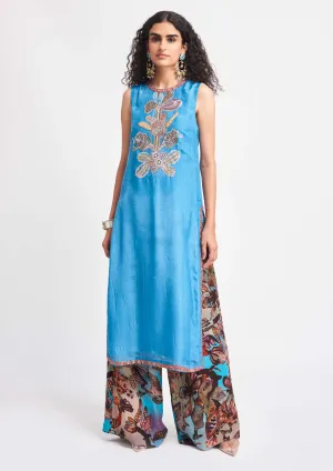 Cerulea azure blue kurta and palazzo