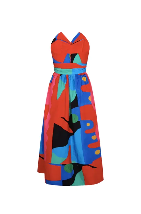 CHARRO DRESS IN ZAPOTECO PRINT