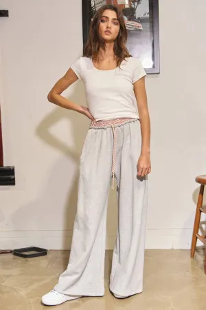 Check Contrast Waist Band Terry Boxer Sweatpants
