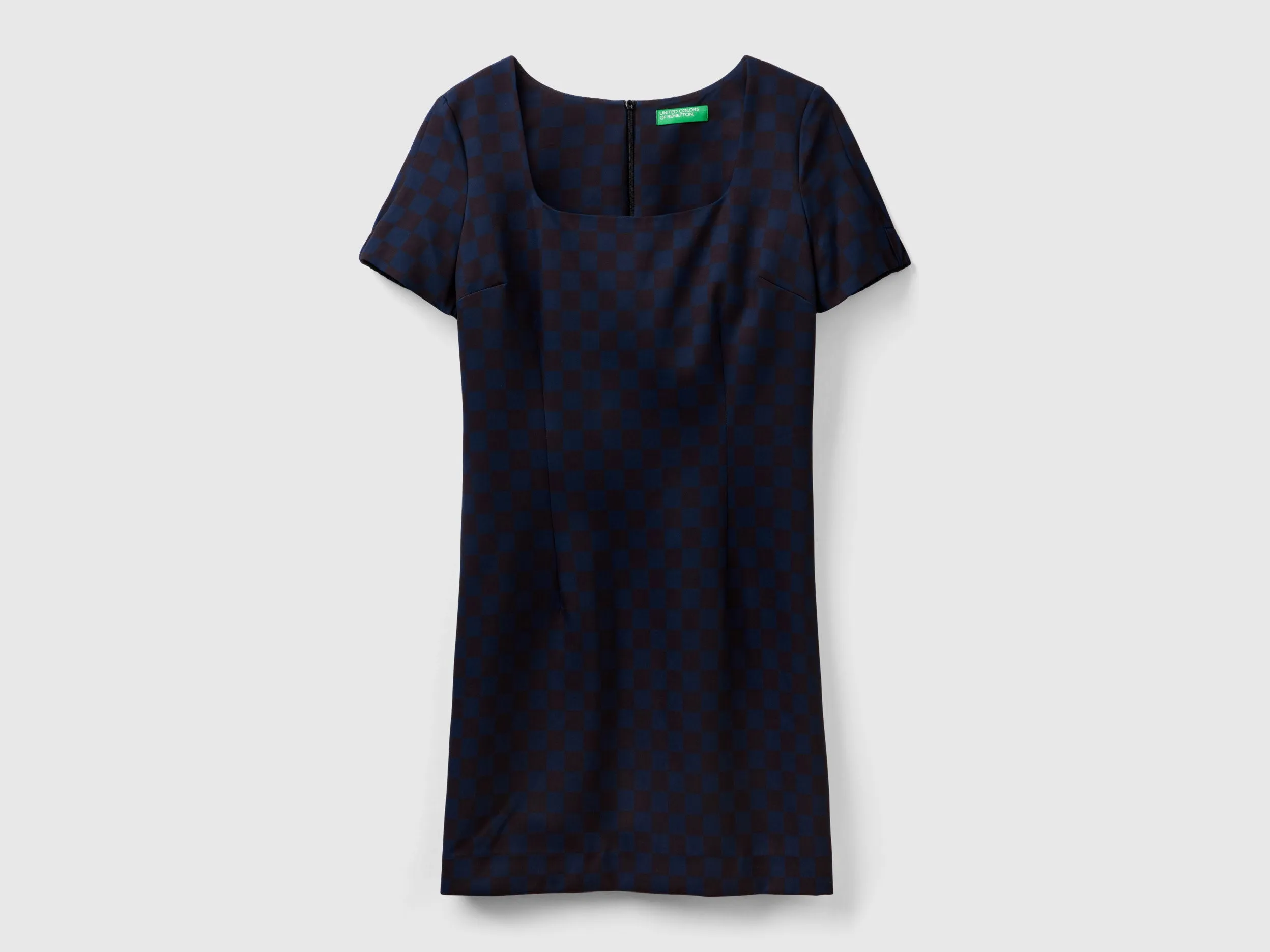 Checkered Slim Fit Sheath Dress