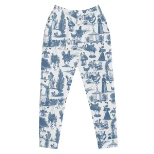 Chicken Lady Toile Unisex Joggers, cornflower