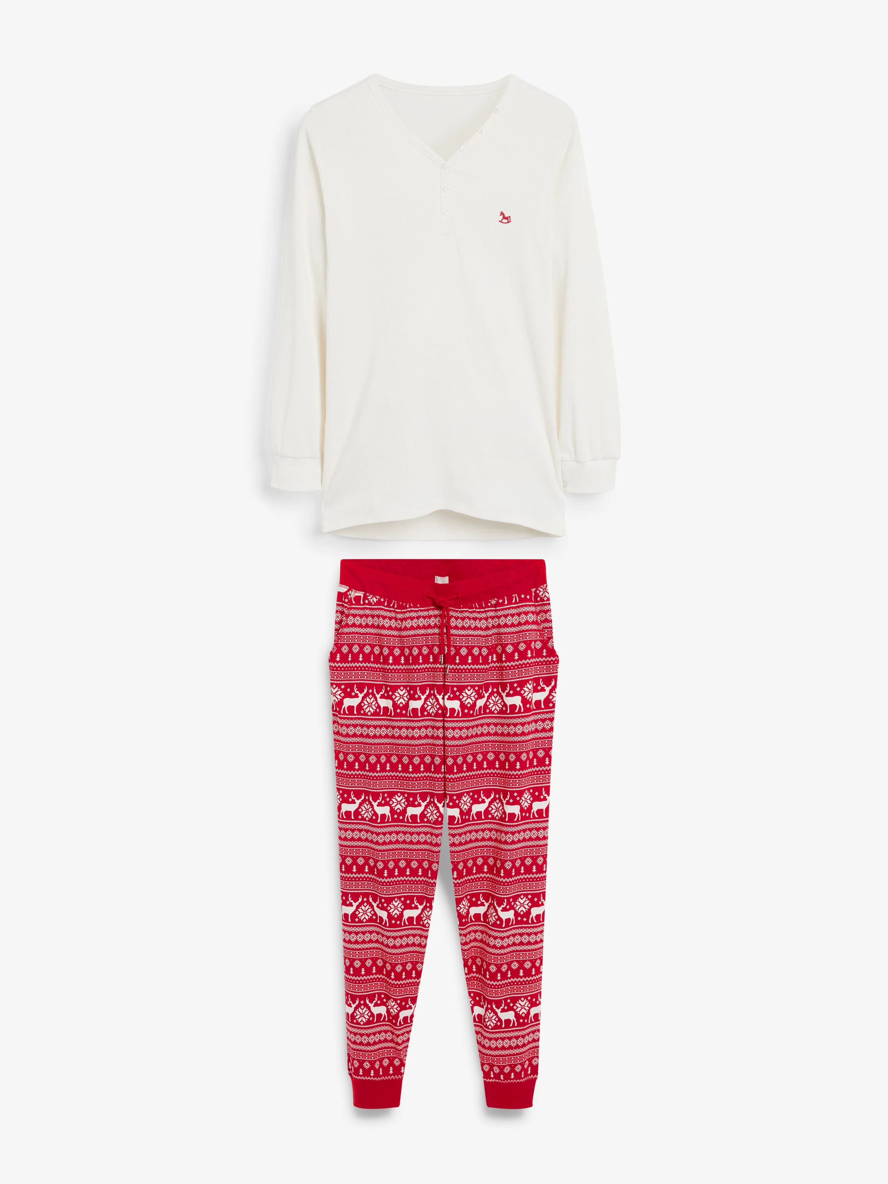 Christmas Ladies Red Reindeer PJs