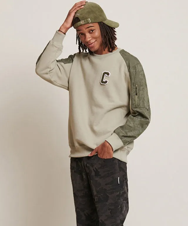 CHUCUCHU Men's Pocket Point Crew Neck - Beige