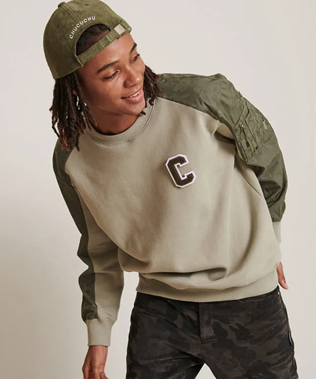 CHUCUCHU Men's Pocket Point Crew Neck - Beige