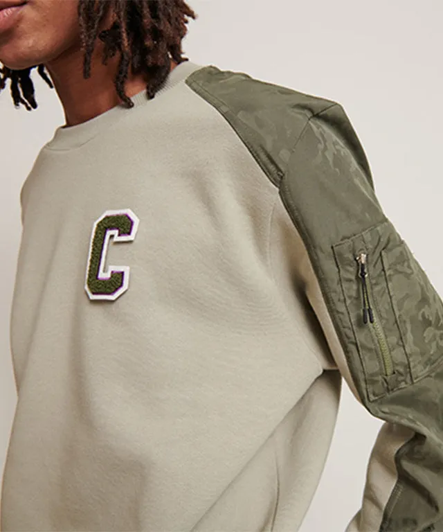 CHUCUCHU Men's Pocket Point Crew Neck - Beige