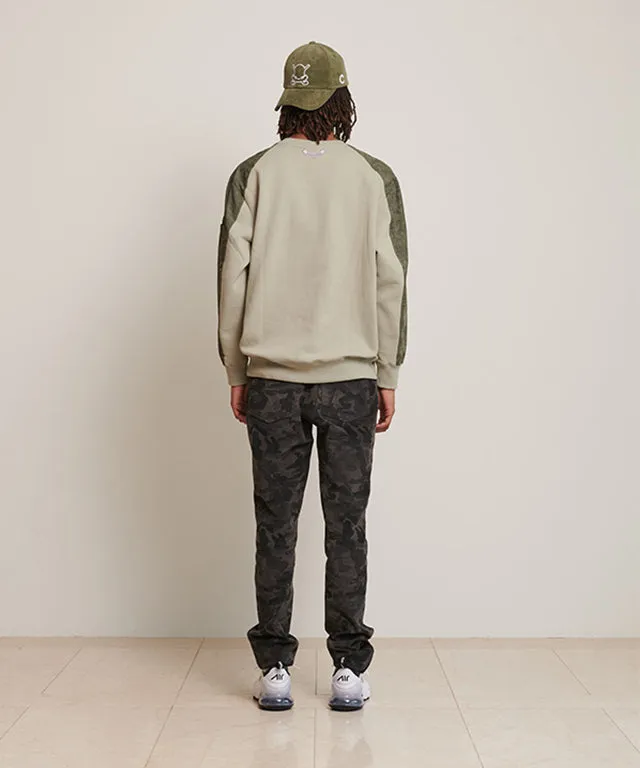 CHUCUCHU Men's Pocket Point Crew Neck - Beige