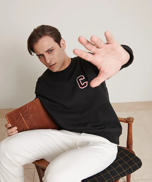 CHUCUCHU Men's Pocket Point Crew Neck - Black