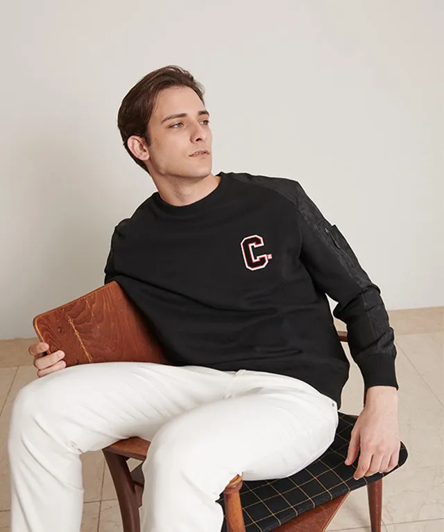 CHUCUCHU Men's Pocket Point Crew Neck - Black