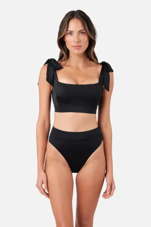 Classic Square Neck Bikini Bralette BLACK