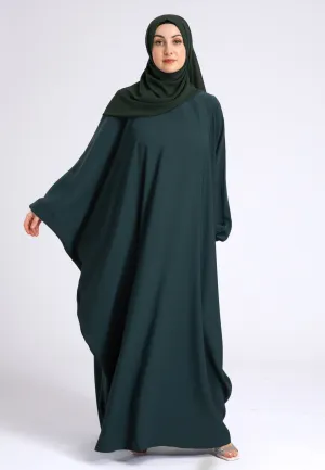 Classic Teal Farasha With Elasticated Cuff Sleeves