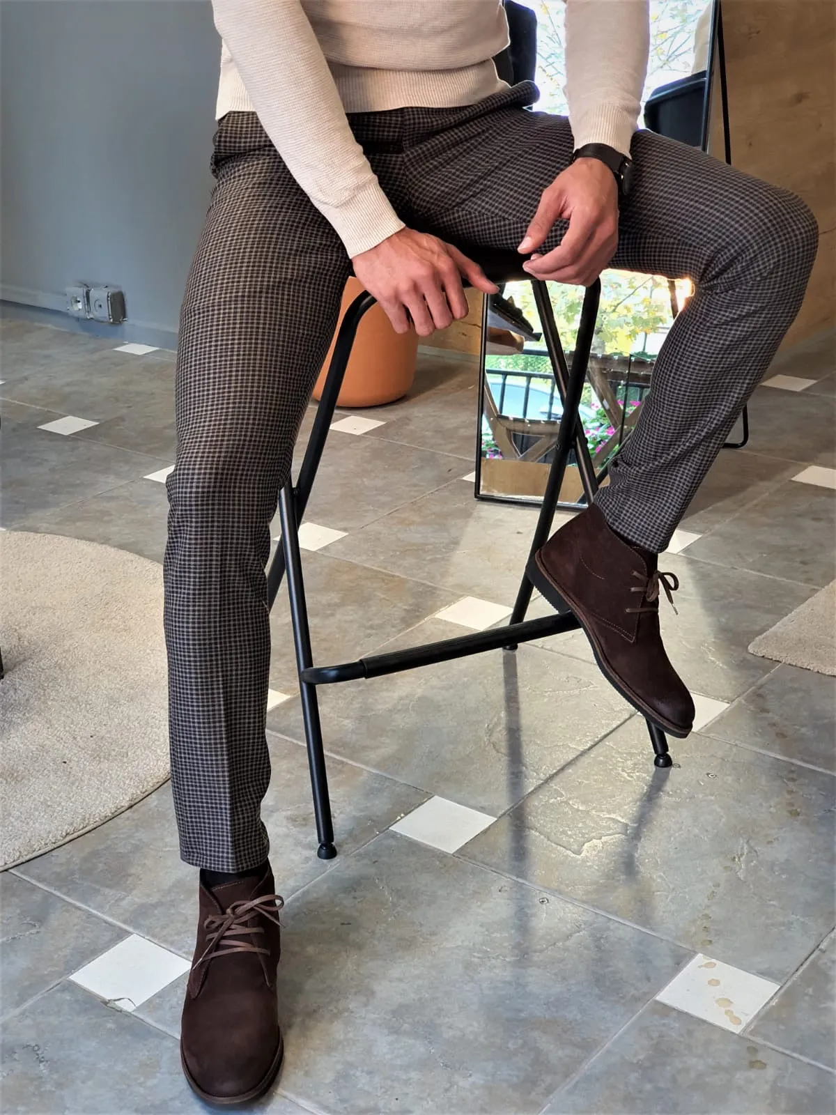 Clemson Camel Slim Fit Plaid Pants: The Perfect Blend of Comfort and Style