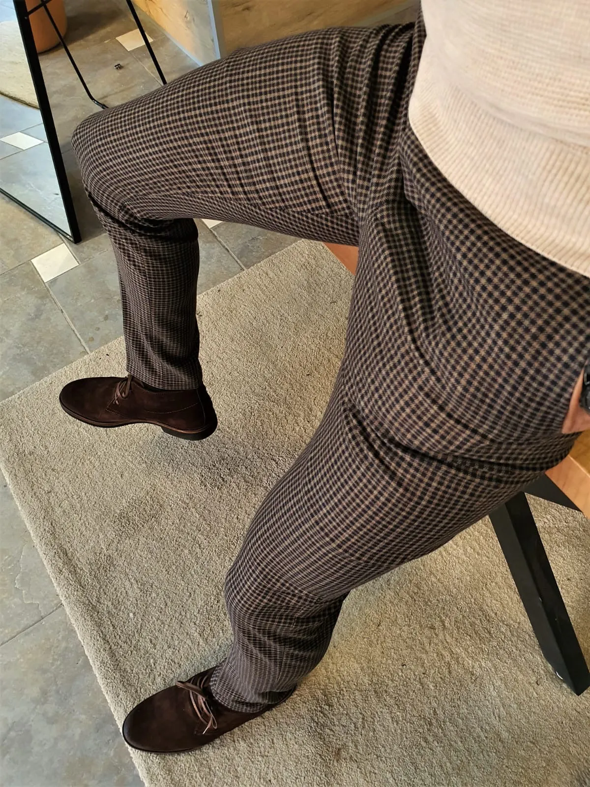 Clemson Camel Slim Fit Plaid Pants: The Perfect Blend of Comfort and Style