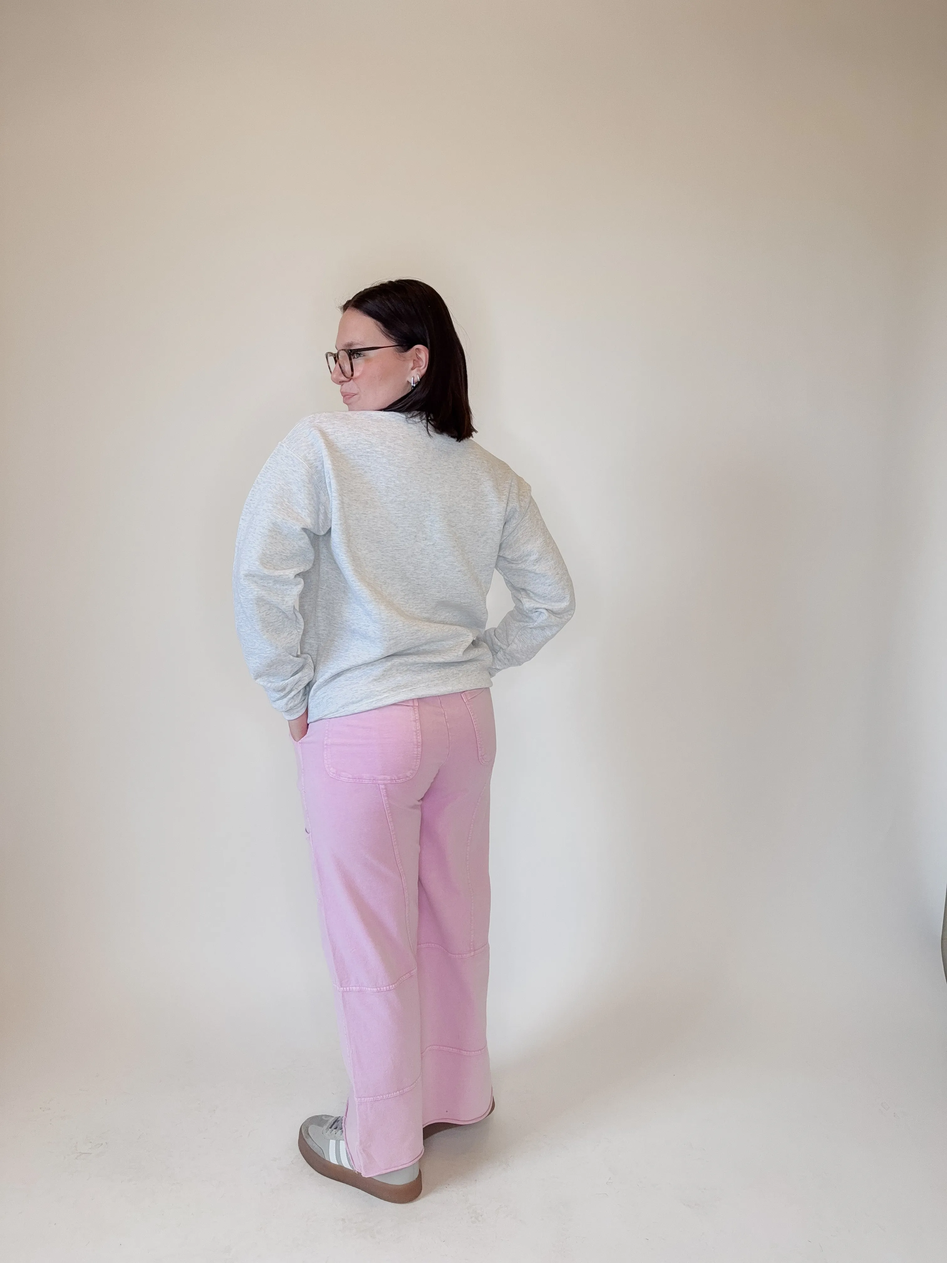 Cloud Comfort Mineral-Washed Terry Lounge Pants - Prizm Pink