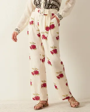 Colette Cerise Rosette Pant
