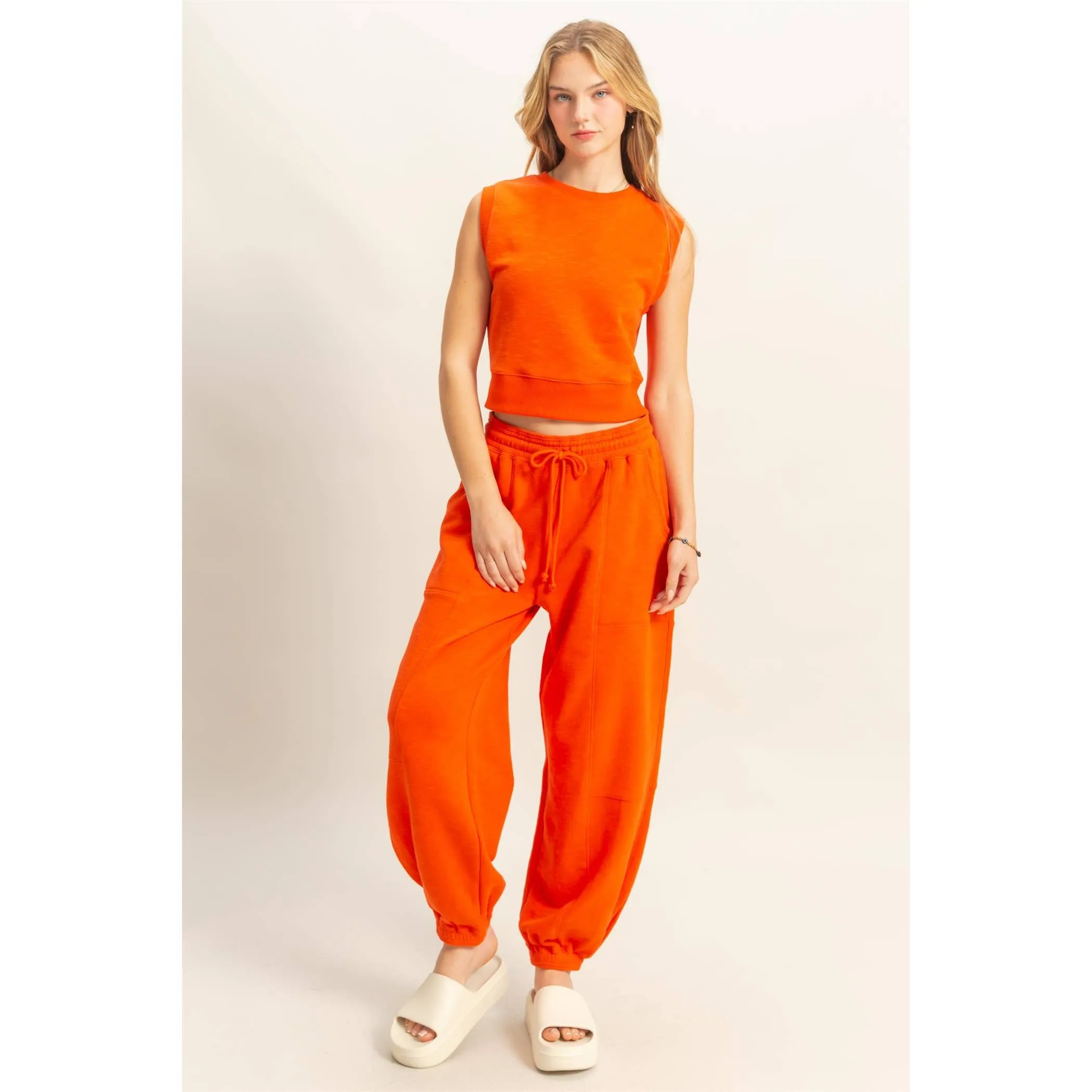 Comfy Drawstring Waist Sweatpants