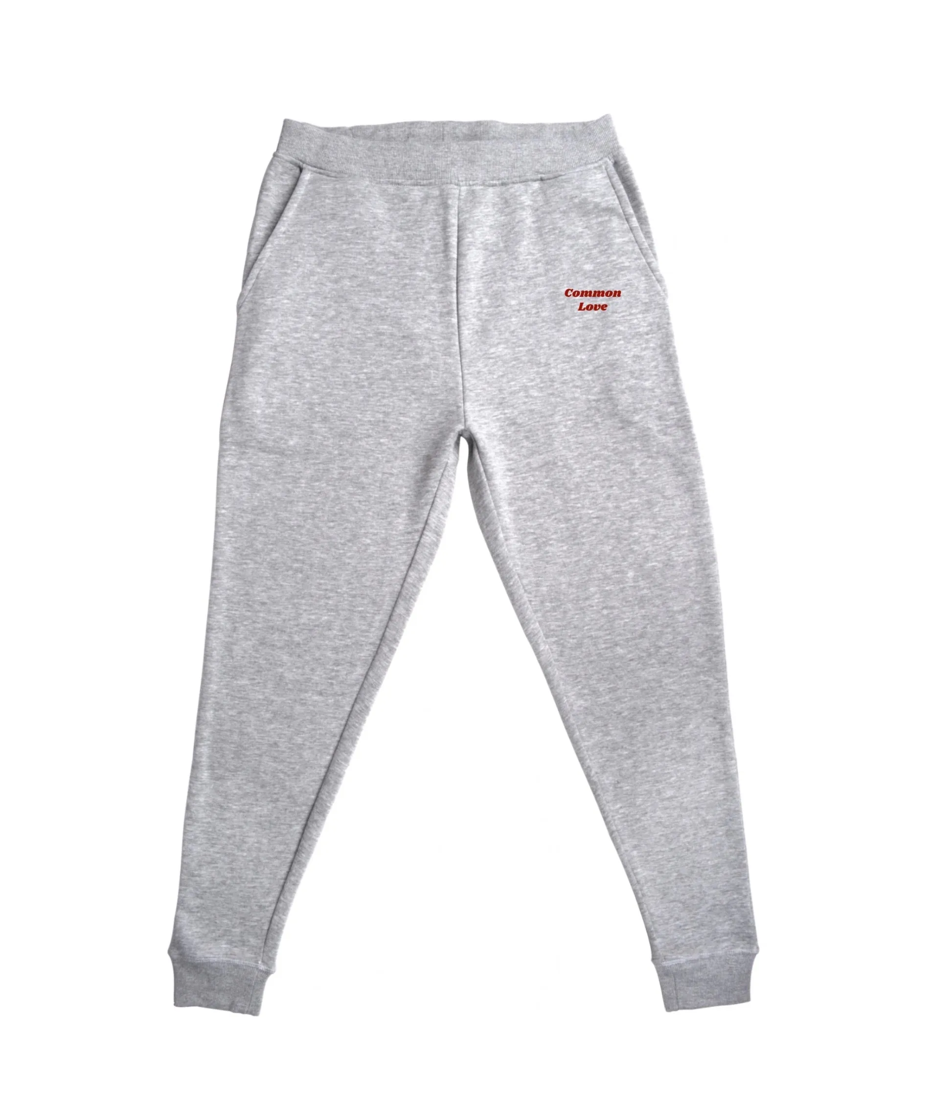 COMMON LOVE SWEATPANTS (Grey/Embroidered Logo)