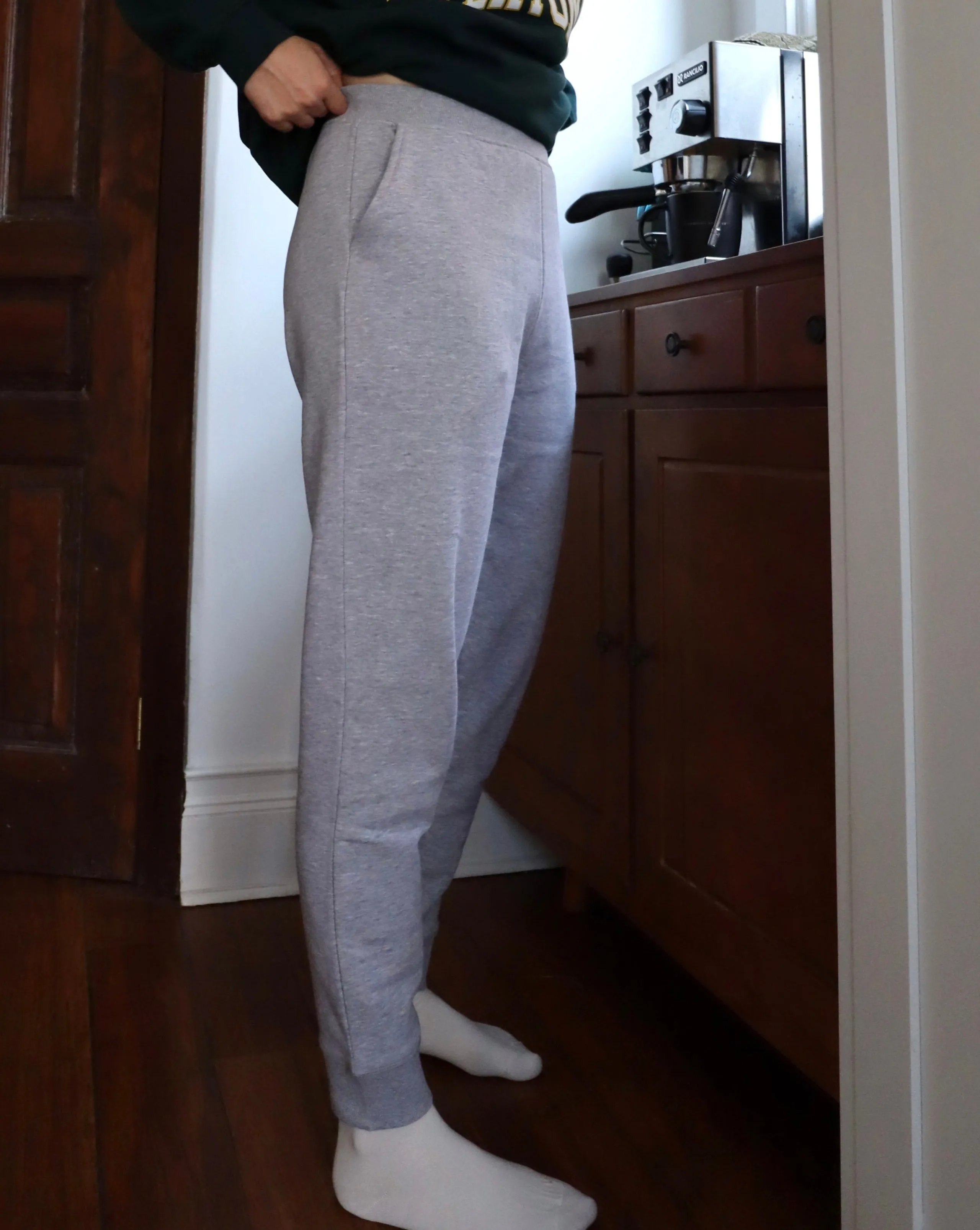 COMMON LOVE SWEATPANTS (Grey/Embroidered Logo)