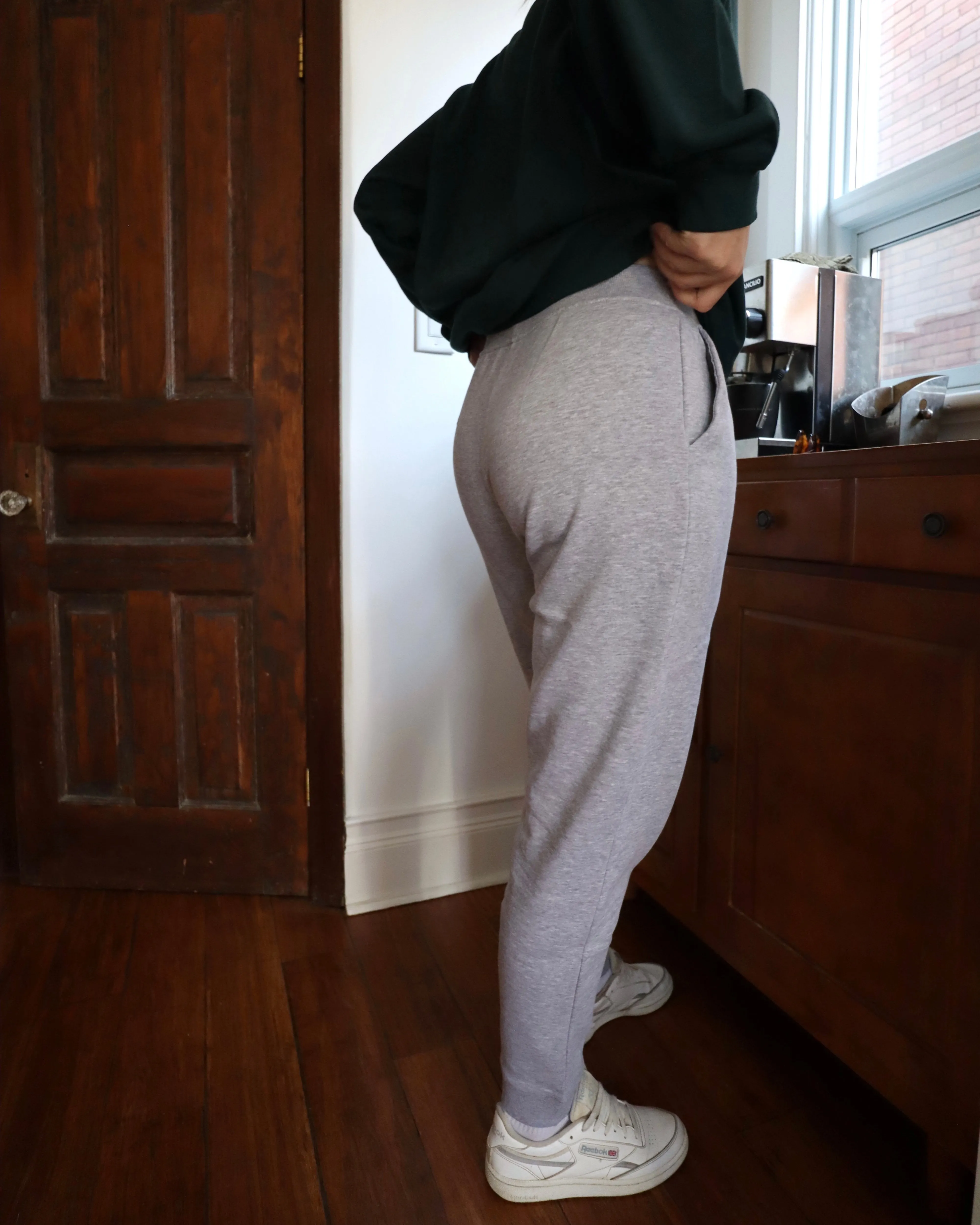 COMMON LOVE SWEATPANTS (Grey/Embroidered Logo)