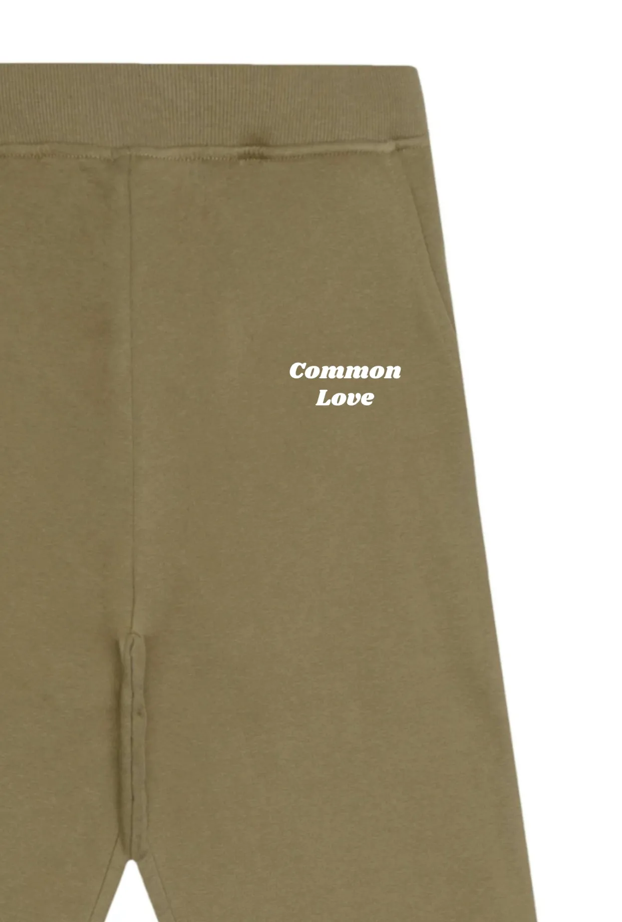 COMMON LOVE SWEATPANTS (Olive/Puff Print Logo)