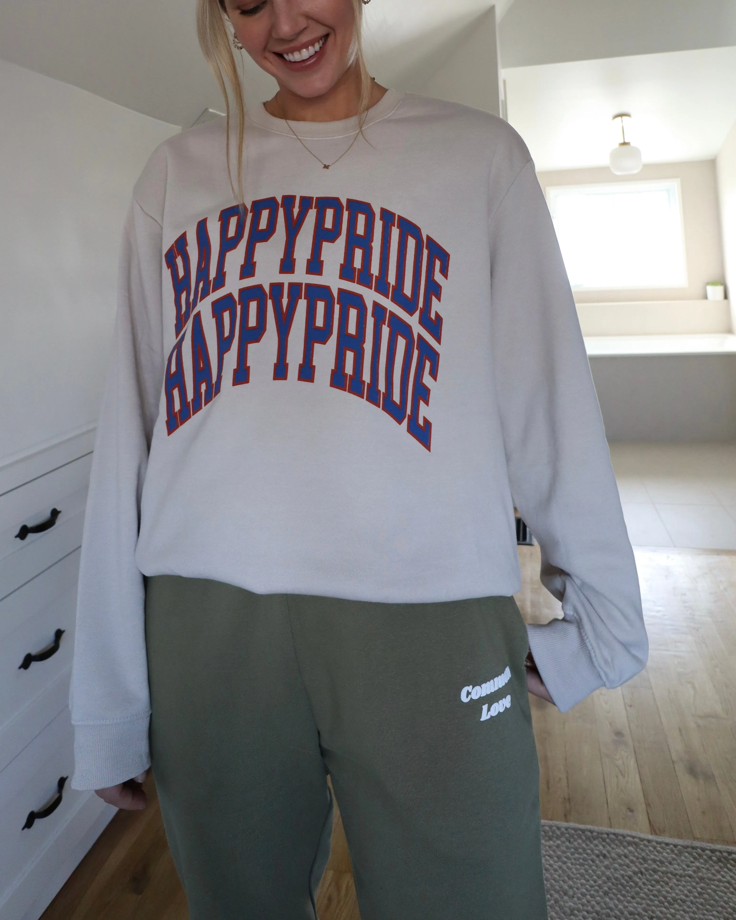 COMMON LOVE SWEATPANTS (Olive/Puff Print Logo)