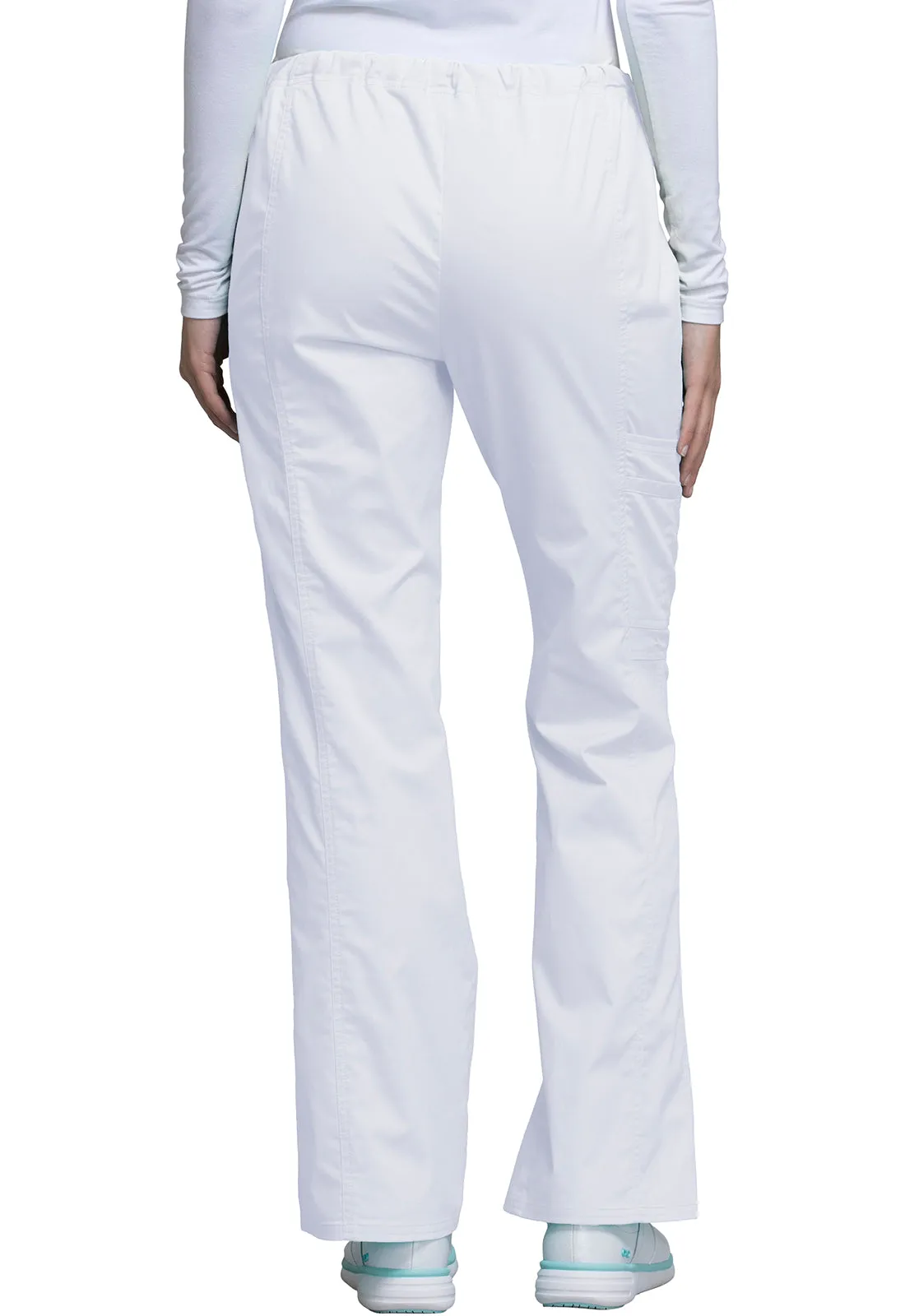 Core Stretch 4044 Mid Rise Drawstring Cargo Pants White
