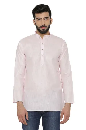 Cotton Silk Blend Pink Kurta Shirt