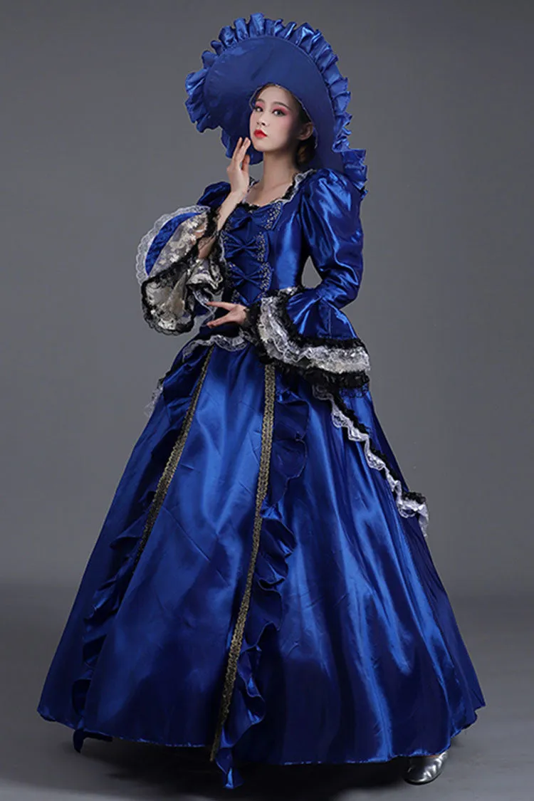 Court Style High Waisted Long Sleeves Trumpet Sleeves Bowknot Victorian Lolita Prom Dress
