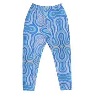 Cozy Slim Fit Joggers- "Aqua" Design